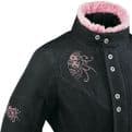 Ixon Ladies Vega Curl Waterproof Textile Motorcycle Motorbike Jacket Black Pink